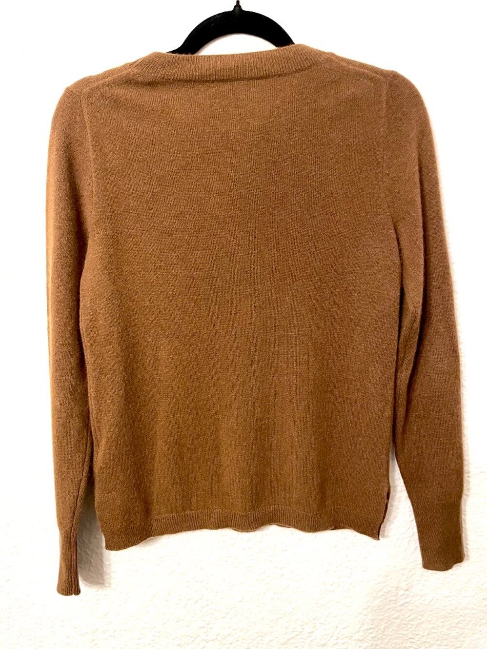 100% Cashmere J. Crew Warm Nutmeg Brown XS Women's Crew Neck Sweater Cozy Luxury - Picture 3 of 10